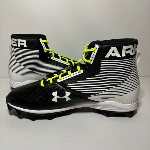 Under Armour Mens UA Hammer MC Football Cleats Mid RM 1289761-011 Black 12.5 NEW - Picture 6 of 9